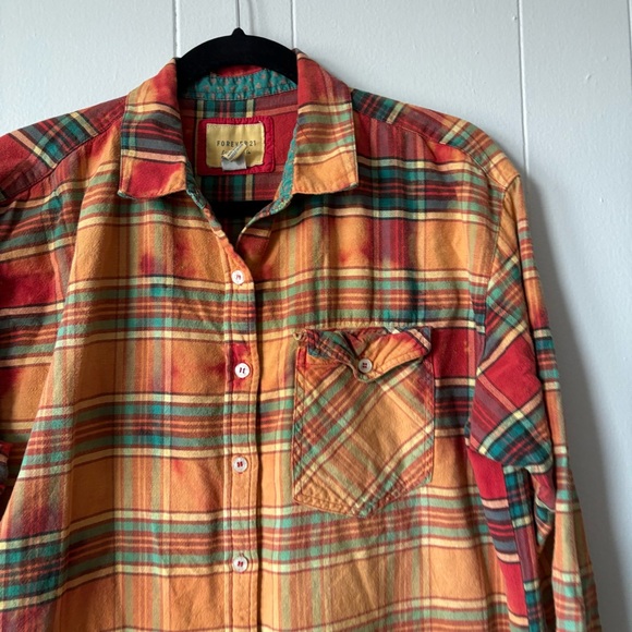 SUBLIME Upcycled Flannel with Crochet Train - Picture 5 of 10